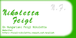 nikoletta feigl business card